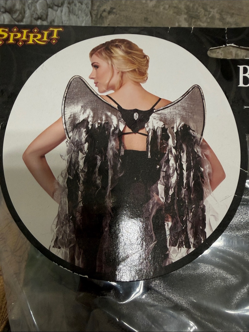 NWT Spirit Black & Silver Shreddy Wings Costume